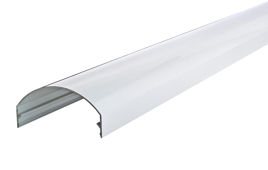 Vit alu-täckprofil 17,5 - 32,5° 6000 mm